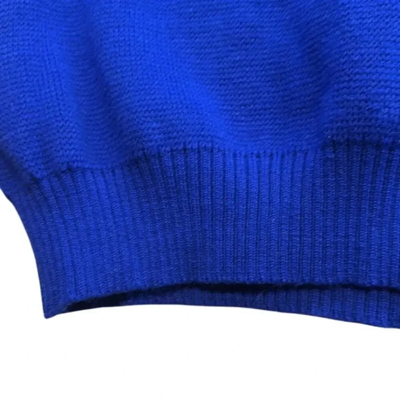 Vintage Unisex B.S.R. Blue Ski Winter Knit Wool Blend Sweater Size Medium (M) - Picture 6 of 7
